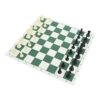 Fabater Chess Set, Plastic Chess Set with Wear Non Slip Pieces Lightweight PU Leather Mat Storage Bag for Kids Adults Family Travel Camping