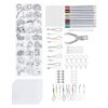 Fabater Complete Heat Shrink Sheet Set with Colored Pencils for DIY Key Chains Jewelry Making Kit - 18 Shrink Plastic Sheets, 10 Key Rings, and Accessories for Creative Crafts