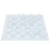 Fabater Crystal Glass International Chess Set, 25x25cm Dull Polish Checkerboard with 32 Frosted Chessman, Exquisite & Portable Board Game