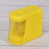 Fabater Electric Pencil Sharpener Yellow ABS Efficient Nonslip Foot Pad Students Stationery Safe Auto Stop, Large Capacity Shavings Box Drop Proof Flame Retardant