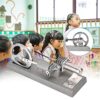 Fabater Hot Air Stirling Engine Education Toy Power Generator Model, Stainless Steel Cylinder Mechanical Learning Kit, DIY Science Experiment for Kids & Adults with Zinc Alloy Bracket