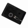 Fabater Kids Piggy Bank Money Box with Password, Small Cash Safe Box for Kids Saving Bills, Secure Security Lock with 2 Keys, Metal Saving Toy for Home School Office Use (Black)