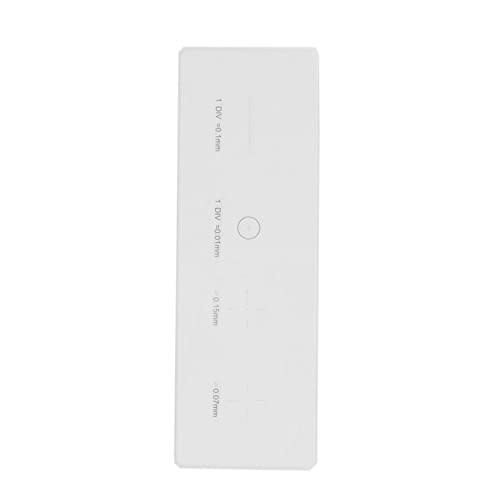 Fabater Microscope Stage Micrometer Calibration Slide, 0.01mm Divisions 1mm Total Length, K9 Optical Glass Objective Micrometer for Microscope Calibration and Quantitative Analysis
