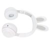 Fabater Rabbit Ear Headphones, Bluetooth 5.0 Kids Wireless Headset Over Ear Headset with LED Lights Folding Design for Children 3 Years Old Online Learning PC Tablet (White)