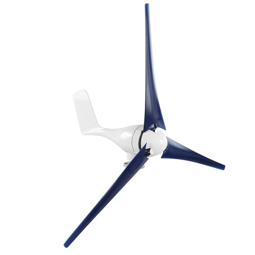 Fabater Small Wind Generator, Easy Installation and High Wind Energy Utilization 1200W Generator, Turbines Kit with 3 Blades and Automatic Direction Adjustment for Marine (Blue #18)