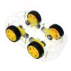 Fabater Smart Robot Car Kit, Acrylic Chassis with 4 Deceleration DC Motors, Large Stable Base for DIY Educational Experiments, Speed Code Plate, Servo Port, Tracing Function, Easy