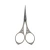 Fabater Vintage Stainless Steel Sewing Scissors, Mini Embroidery Craft Cutting Tool, Classical Dressmaking Fabric Shears with Points for Thread, Fishing Line (sunflower scissors silver flower)