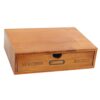 Fabater Vintage Wooden Single Drawer Desk Organizer – Wooden Tabletop Storage Box, Desktop Organizer for Office Supplies & Jewelry, Japanese Style Drawer Box