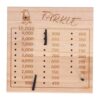 Fabater Wooden Farkle Dice Tray Set Improve Math Skills Classic Dice Game Tray for Family Game Night Premium Roll with 6 (Square 15cm)