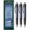 Faber-Castell Grip Plus Ball Ballpoint Pen M, Blue Ink, Navy Blue Pack of 3