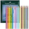 Faber-Castell Jumbo Grip Colour Pencil, Metallic, Neon & Pastel, Pack of 15