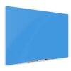 Fab Glass and Mirror Magnetic Glass Dry Erase Board - Frameless Floating Light Blue Whiteboard - Wall Mounted with Marker, Eraser & Rare Earth Magnets - 60" W x 48" H
