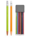 Fabric Chalk Pencil Heat Erase Washable，2 pen + 12 color refills