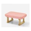 Fabric Covered Wooden Step Stool with Comfortable Padding for Office Study