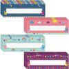Faccito 40 Pcs Name Tags for Classroom Desks Traditional Manuscript Name Plate Flat Left or Right Alphabet with Adhesive Dots for School Classroom Student Desks(Rainbow Style)