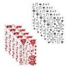 Face Tattoo Stickers Imitation Diamond 10pcs with Halloween