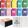 Fainne 100 Pack Mini Composition Notebook Bulk 4.5" x 3.3" Pocket Composition Books Small Narrow Ruled Compositions Note Pad Marble Journal Books for Students School College Office 60 Pages (10 Color)