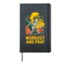 Faith Fitness Workout Pray Cool Mens Christian Faith Hardcover Journal, Black
