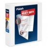 FALAH 1.5 Inch Slant Ring Binder Letter Size White View Cover