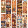 Fall Bookstore Bulk Bookmarks, 50 Pcs Autumn Double-Sided Paper Book Marks