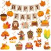 Fall Party Decorations Happy Fall Banner Fall Hanging Decor Kit