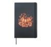 Fall Shirt Women Vintage Pumpkin Autumn Graphic Thanksgiving Hardcover Journal, Black