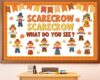 Fall Thanksgiving Bulletin Board Set Scarecrow Cutouts Classroom Wall Decor