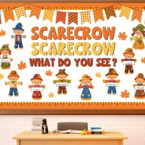 Fall Thanksgiving Bulletin Board Set Scarecrow Cutouts Classroom Wall Decor