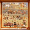 Fall Window Clings, 9 Sheets Woodland Animals Scarecrow Thanksgiving Decor
