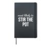 Family Thanksgiving Most Likely To Stir The Pot Hardcover Journal, Black