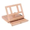 Fancyes Portable Box Easel Case Organizer Kit with Adjustable Tabletop Drawer Dividers Built from Beech and Leather Suitable for Beginner Artists Classroom use, Style to 3
