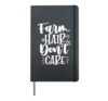 Farm Hair Don't Care Girl Wife Girlfriend Hardcover Journal, Black