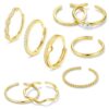 FASACCO 9PCS Stackable Rings for Women Non Tarnish Adjustable Rings