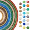 FASHEWELRY 2415Pcs 3.5mm Faceted Glass Beads Strands Rondelle Rainbow Beads