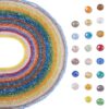 FASHEWELRY 2970Pcs 2.5mm Faceted Glass Beads Strands Rondelle Rainbow Beads
