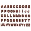 FASHEWELRY 52Pcs Large Acrylic Letter Beads Brown Chunky Alphabet Beads 3D Big Initial Bead with Large Hole for Paracord Bracelets Necklace Bag Charms Kit Jewelry Making