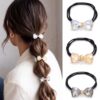 Fashey Rhinestone Hair Ties Bow Ponytail Holder Hair Accessories for Women