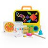 Fat Brain Toys Pretendables School Set, Pretend Play Toys with Magnetic Alphabet Letters and Storage, Alphabet Learning Toys, Pretend Play Teacher Set, Ages 3+
