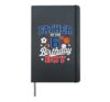 Father of the 6th Boy Sports Fan Celebration Hardcover Journal, Black