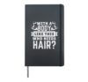 Father without hair bald fitness sport funny saying Hardcover Journal, Black