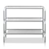 fautostary 3-Tier Shoe Rack Non-Woven Gray Compact Storage