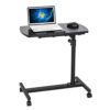 fautostary Four-Wheel Multifunctional Flat Surface Lifting Computer Desk Black