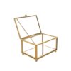 FAVOMOTO Vintage Glass Jewelry Display Box Rectangular Lidded Organizer