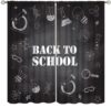 Fblifil Back to School Science Curtains,Chalk Sketch Science 63" W X 63" L