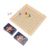 Fdit Wooden Math Multiplication Board Montessori Counting Toys for Kids 1-100 Preschool Learning Educational Game with Dice and Cards, Kindergarten Teaching Aid for Children