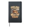 Feeling A Little Moody Today Highland Cow Hardcover Journal, Black