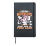 Feeling Nervous Might Have To Poop Soon Funny Saying Quote Hardcover Journal, Black