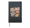 Feelings Are Welcome Here School Counselor Counseling Hardcover Journal, Black