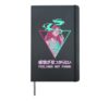 Feelings Not Found Japanese Anime Girl Vaporwave Aesthetic Hardcover Journal, Black