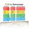 Feelings Thermometer Metal Sign Educational Wall Decor 12x8in